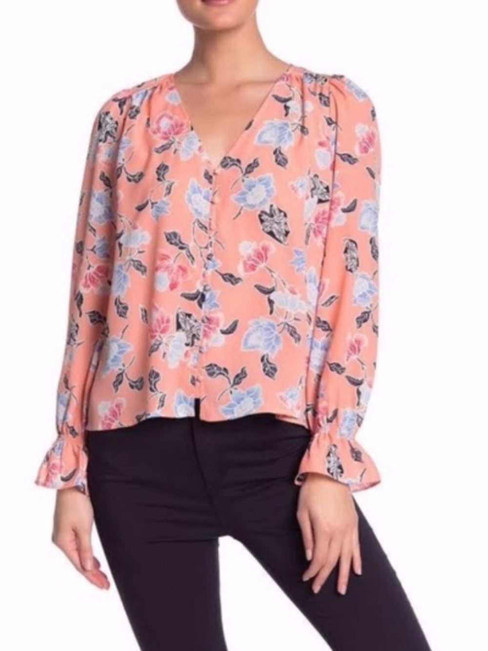 Joie Bolona Persimmon Floral Blouse